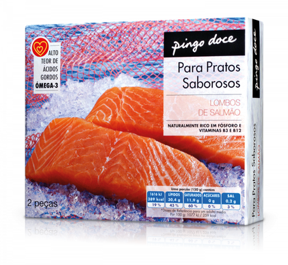 Lombos De Salmão Congelados Pingo Doce 0.3Kg