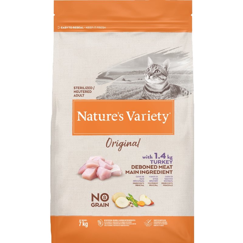 Ração Para Gato Esterilizado Adulto Original De Peru 7 kg