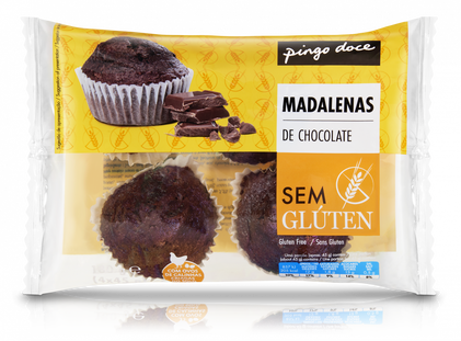 Madalenas De Chocolate Sem Glúten Pingo Doce 0.18Kg