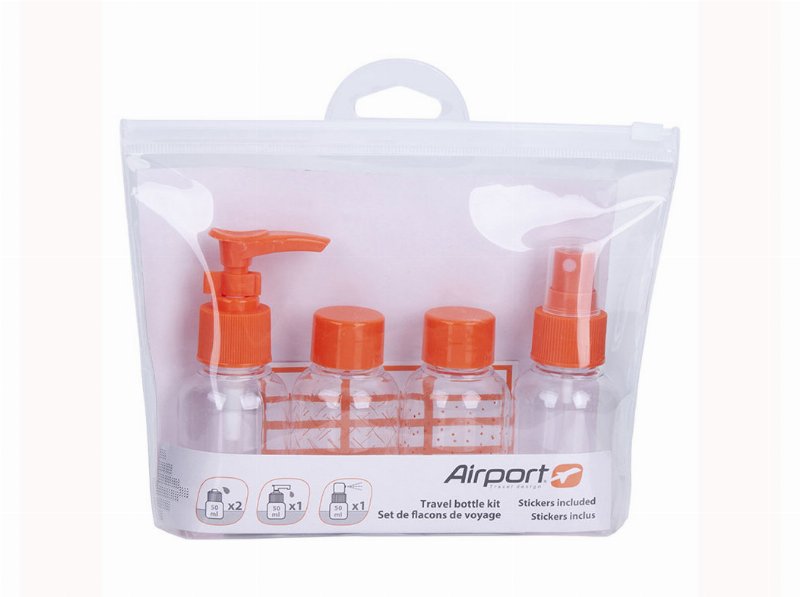 Kit Recipientes Viagem Airport Laranja 50 ml