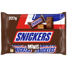Snack Chocolate Com Amendoim E Caramelo Mini Snickers 227 gr