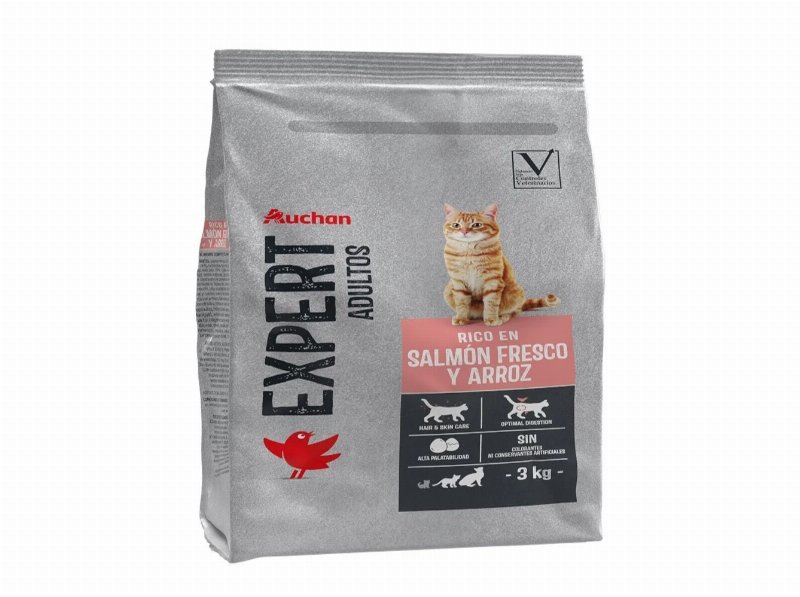 Ração Gato Auchan Expert Salmão E Arroz 3 kg