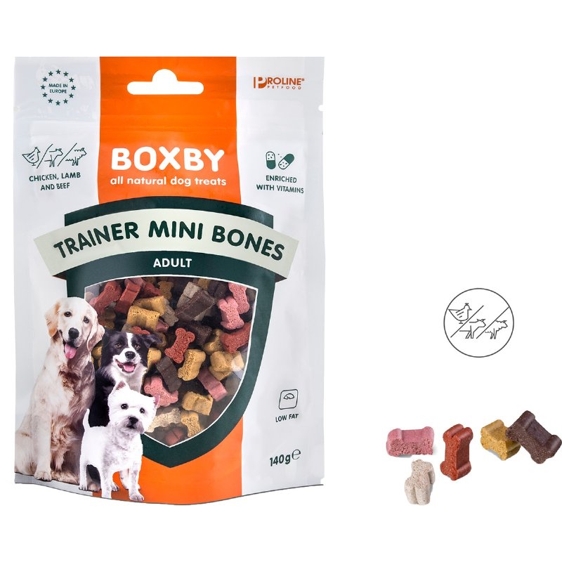 Snack Para Cão Mini Ossos De Frango, Borrego E Bife 100 g