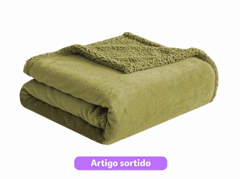 Manta Coral/Sherpa Actuel Brumes 240 g 130X170Cm Cores Sortidas