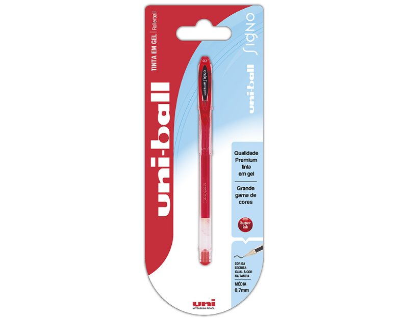 Esferográfica Uni-Ball Signo Um-120 Gel Vermelho