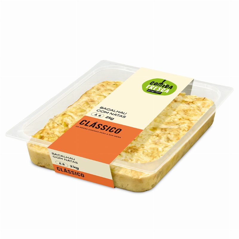 Bacalhau Com Natas Familiar Comida Fresca 2Kg