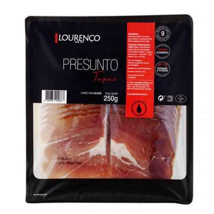 Presunto Tapas Fatiado 9 Meses De Cura Lourenço 0.25Kg