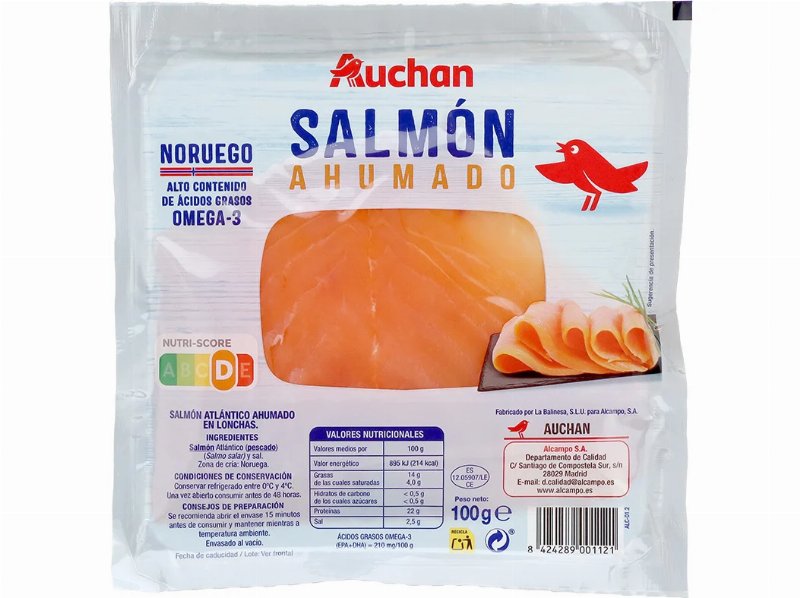 Salmão Fumado Auchan 100 g