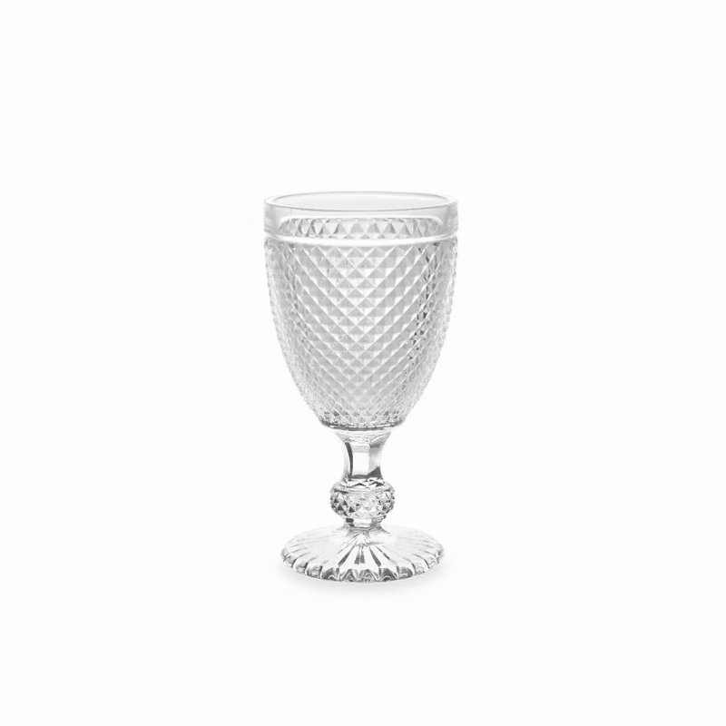 Hkh Copo Água Diamante Com Pé Transparente 256 ml