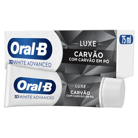 Pasta De Dentes 3D White Advance Carvão Oral-B 75 ml