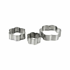Conjunto 3 Formas Bolacha Flor Alumínio Chefe Kasa
