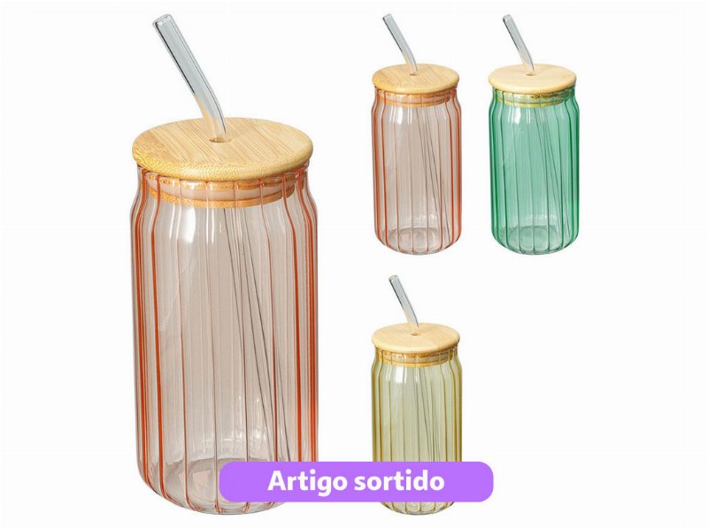 Copo Com Palhinha 500 ml Cores Sortidas