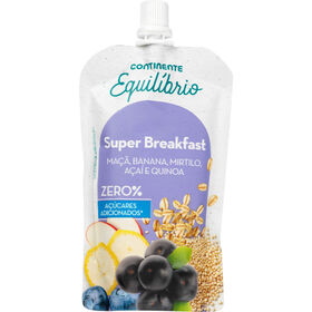 Saqueta De Maçã, Banana, Mirtilo, Açaí E Quinoa Super Breakfast Sem Adição De Açúcar Continente Equilíbrio 120 gr