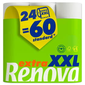 Papel Higiénico Extra Xxl Compacto Renova 24 Rolos = 60 Rolos