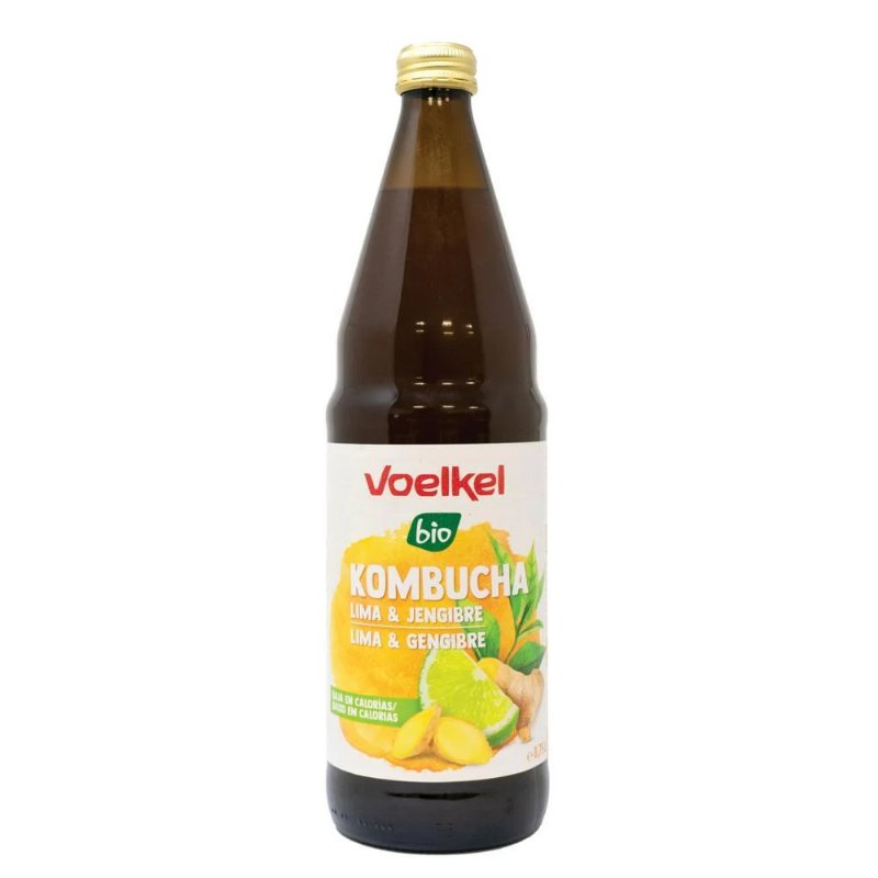 Kombucha De Gengibre E Lima Bio Voelkel 750 ml