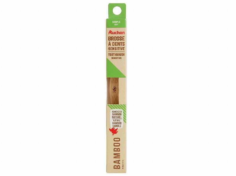 Escova Dentes Auchan Sensível Bambu Suave 1 Un