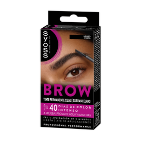 Coloração Permanente Sobrancelhas Brow Tint Preto Syoss 1 Un