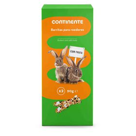 Comida Para Roedor Barrita Fruta Continente 2 Un (90 g)