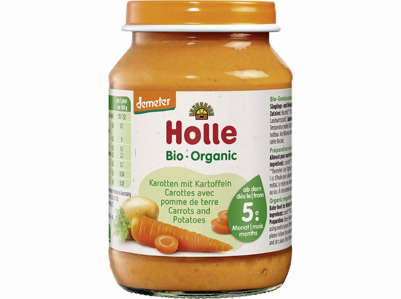 Boião Bio Pure Holle Cenoura Batata 4M 190 g
