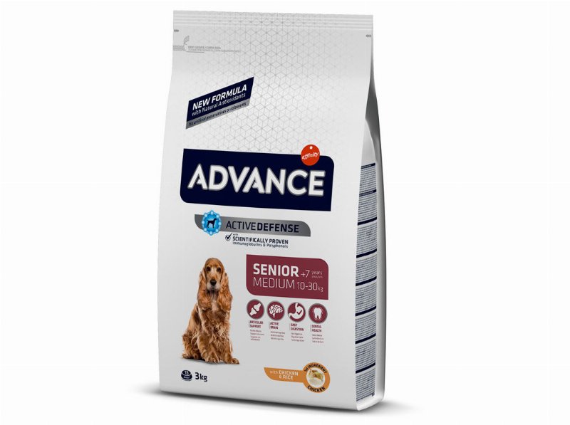 Ração Para Cão Médio Senior Advance Com Frango E Arroz 3 kg