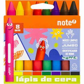 Conjunto 8 Lápis De Cera Triangular Note!