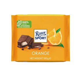 Tablete De Chocolate Com Recheio De Laranja Ritter Sport 100 gr