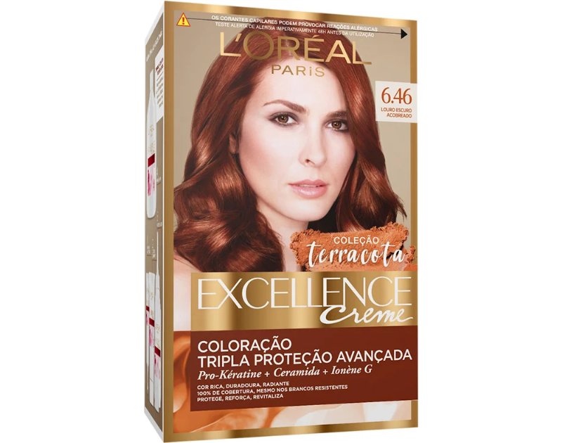Coloração Excellence Creme Longa Duração 6.46 Louro Escuro Acobreado Un