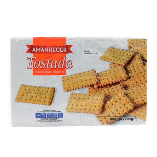 Bolacha Tostada 800 g Amanhecer