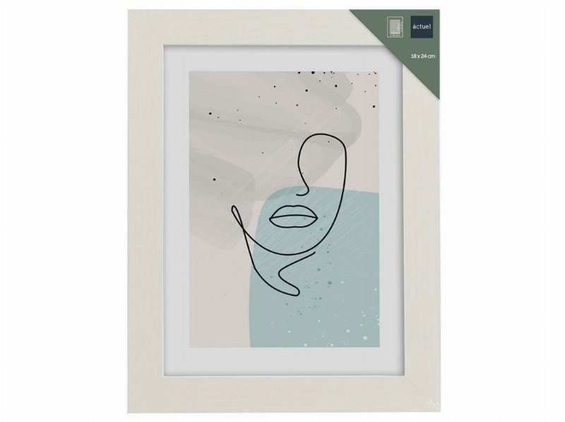 Moldura Mdf Actuel Branco 18X24Cm
