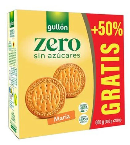 Bolacha Maria Zero Açúcar Gullón 0.6Kg