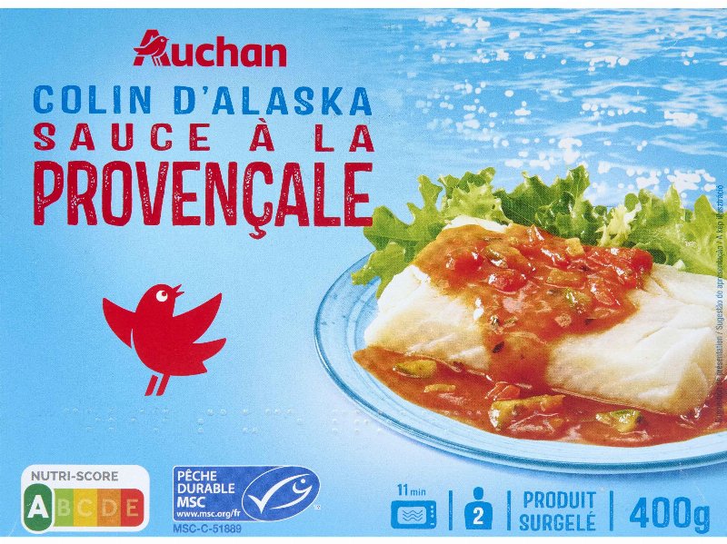 Filetes Escamudo-Do-Alasca Auchan Molho Provençale 2Un 400 g