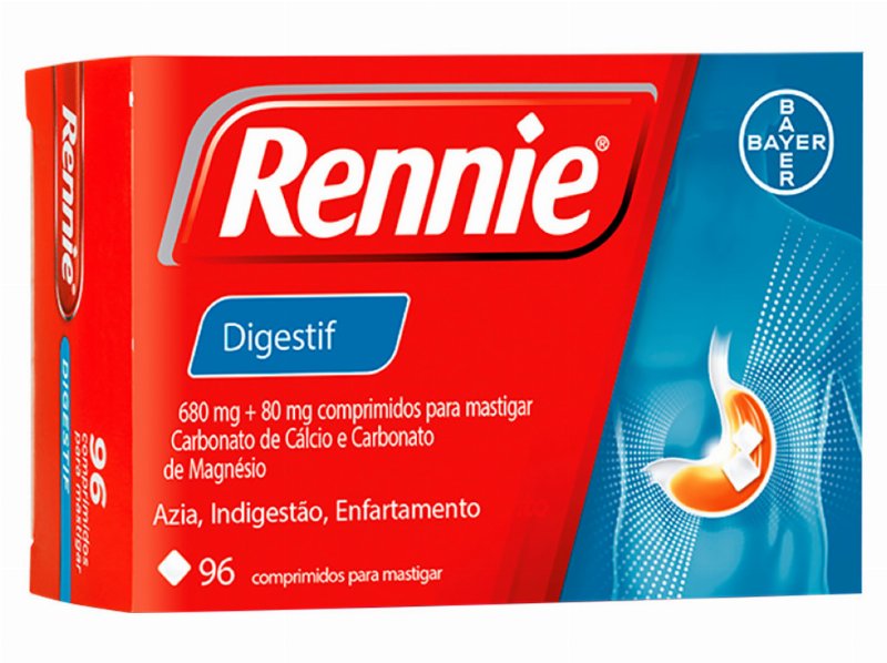 Comprimidos Rennie Mastigar 680Mg+80Mg 96Un