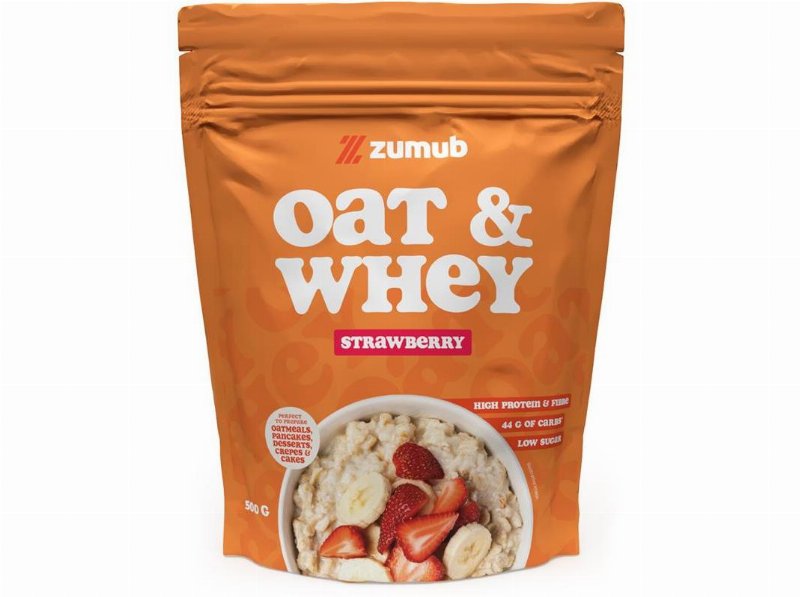 Proteina Zumub Aveia & Whey Morango 500 g