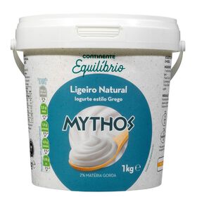 Iogurte Grego Mythos Ligeiro Natural Continente Equilíbrio 1 kg