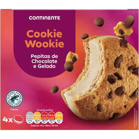 Gelado Sandwich Cookie Wookie Continente 360 ml (4 Un)