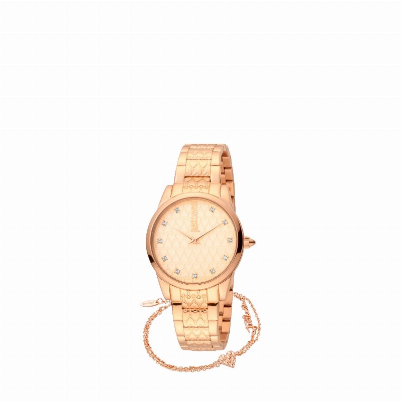 Just Cavalli Relógio Valentines Dourado Rosa
