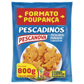 Pescadinos De Pescada Panada Sem Glúten Pescanova 800 gr