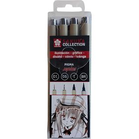 Marcadores Pigma Sepias Sakura 4 Un