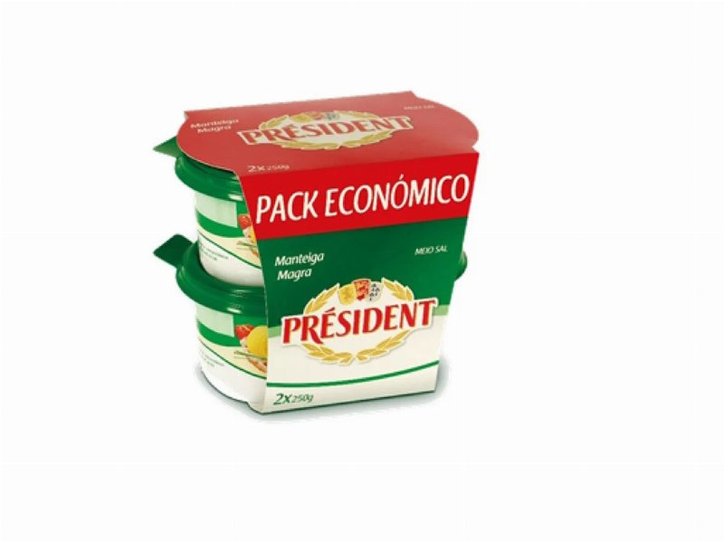 Manteiga Magra President Pack Económico 2X250 g