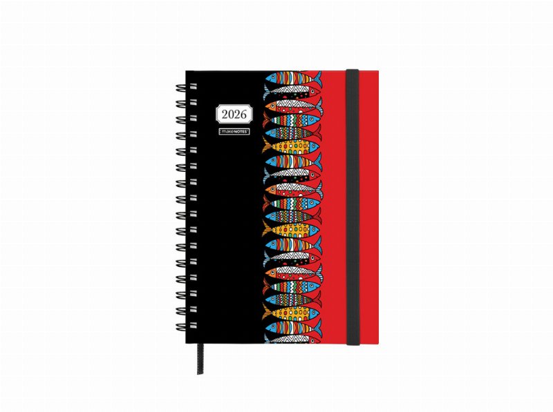 Agenda Semanal 2026 A5 Makenotes Espiral Sardines 12 Meses