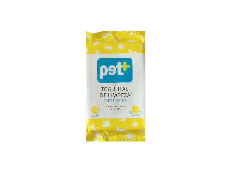 Toalhitas Para Animais Pet+ Limão 40Un