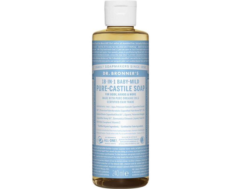 Gel Dr. Bronner's Banho Suave Bebé Sem Perfume 240 ml