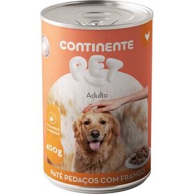 Comida Húmida Para Cão Adulto Paté Pedaços Com Frango Continente Pet 400 g
