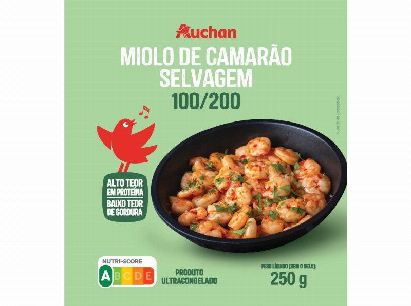 Miolo De Camarão Auchan Selvagem 100/200 250 g