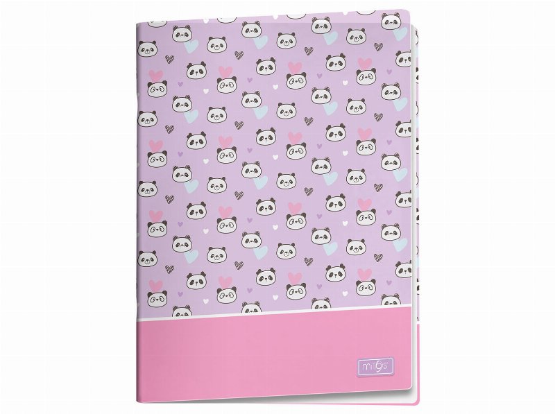 Caderno A4 Mitos Panda Pautado Capa Pp 48 Folhas 80 g Agrafado
