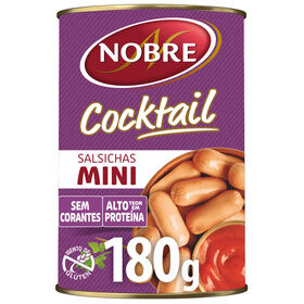 Salsichas Cocktail Lata Nobre 350 gr (Peso Escorrido 180 gr)