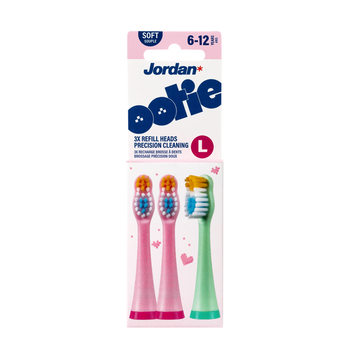 Recargas Escova De Dentes Infantil Ootie Rosa E Verde L Pack 3 Jordan 3Un