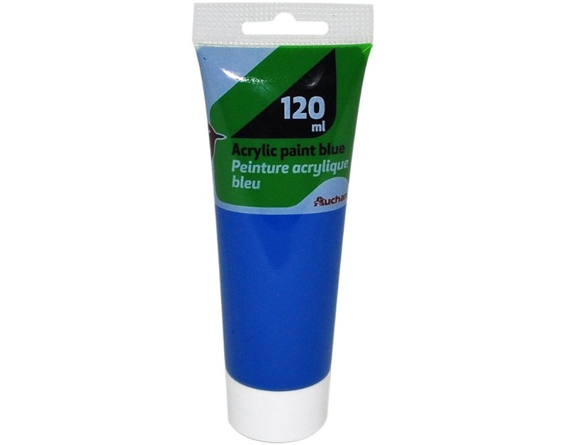 Tinta Acrílica Auchan Azul 120 ml