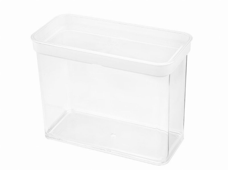Caixa Em Plástico Quadrada Actuel Transparente / Branco 2.2 l