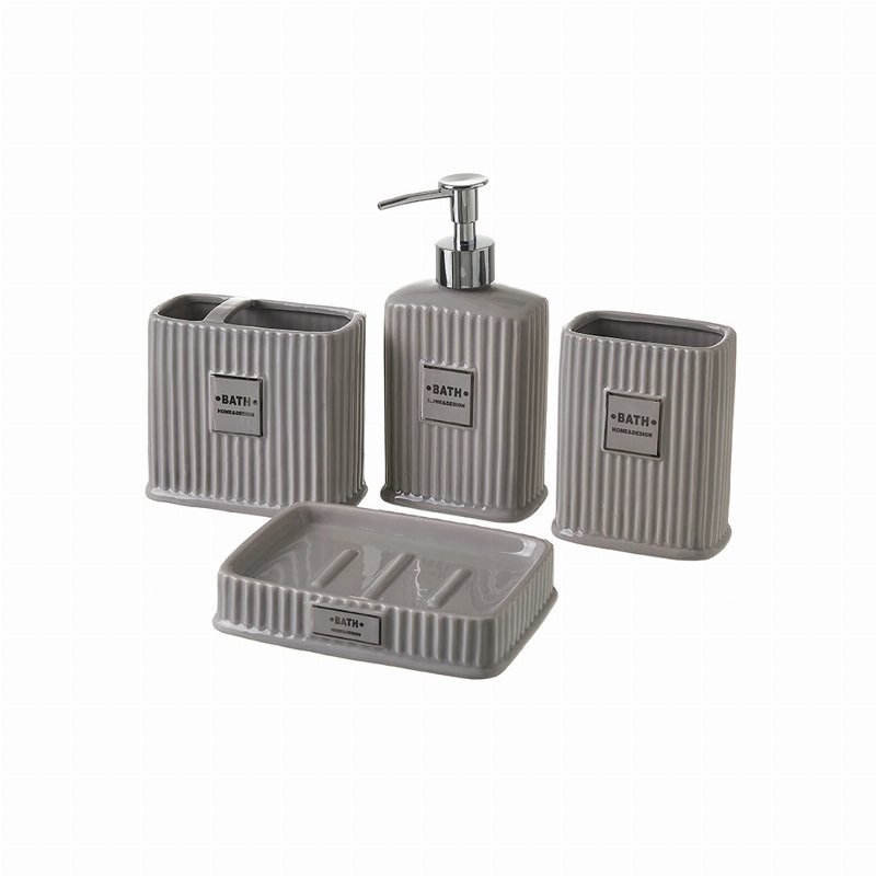 Hkh Conjunto Wc Em Cerâmica Cinza